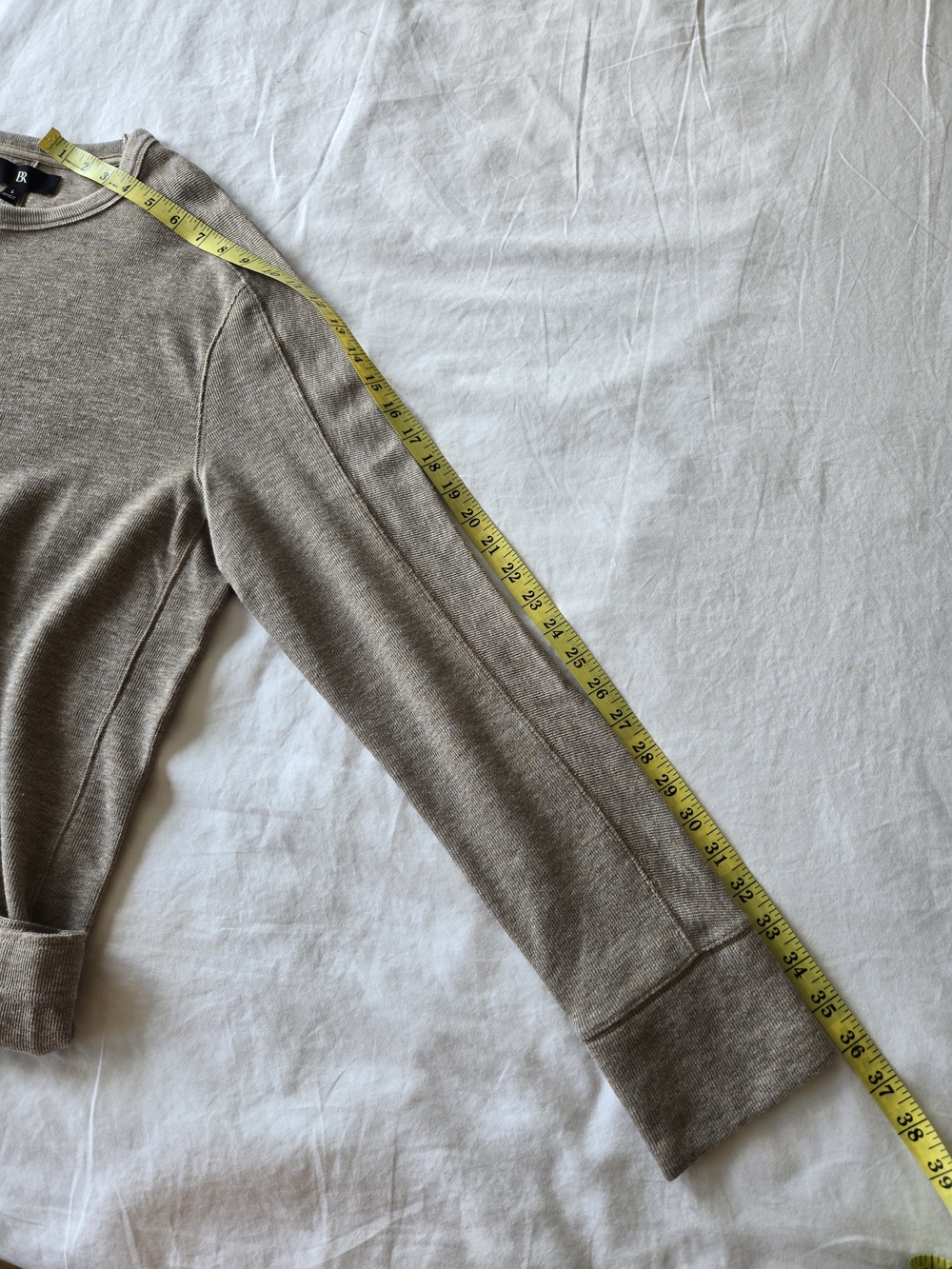 Banana Republic Men's Crewneck Sweater - Taupe Heather, Size L, NWT - Picture 11 of 14